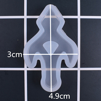 DIY Silicone Molds, Resin Casting Molds, For UV Resin, Epoxy Resin Jewelry Pendants Making, Cross, White, 49x30x5mm