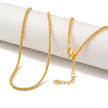 Rack Plating Brass Wheat Chain Necklaces, Long-Lasting Plated, Cadmium Free & Lead Free, Golden, 18.11 inch(460mm)