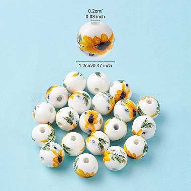 Handmade Porcelain Beads(PORC-YW0001-07D)-2