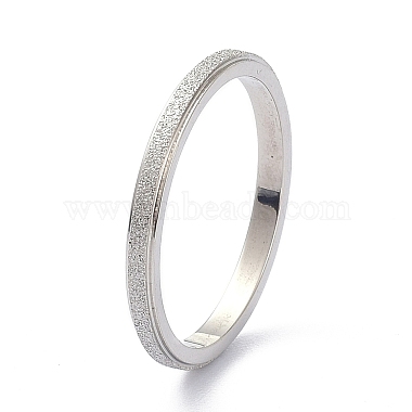 Bague en forme de dôme uni mat anti-ternissement de 2 mm pour fille et femme(RJEW-C012-01B-P)-3