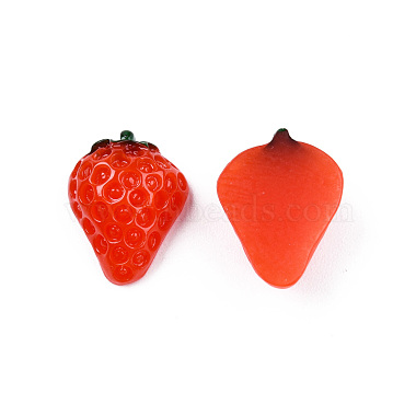 16mm Red Fruit Resin Cabochons