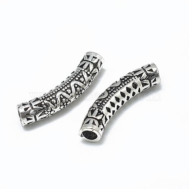 Thailand 925 Sterling Silver Tube Beads(STER-T002-01AS)-2