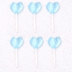 Resin Cabochons, with Plastic Handle, Lollipop, Heart, Light Cyan, 71x29x7mm(RESI-WH0025-14E)