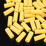 Rubber Beads, Tube, Gold, 12~12.5x5mm, Hole: 3mm(X-SACR-T344-10G)