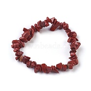 Natural Red Jasper Beads Stretch Bracelets, with Korean Elastic Crystal Thread, 2 inch~2-1/8 inch(5.2~5.3cm)(BJEW-JB04152-05)