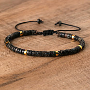 Natural Imperial Jasper Beaded Braided Bracelets, Adjustable Women's Bracelets, (QH4784-32)