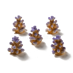 Marine Life Resin Ornaments, for Home Office Desktop Decoration, Coral, 28.5x24x32.5mm(RESI-A033-02E)