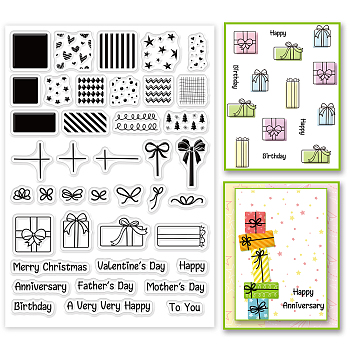 PVC Stamps, for DIY Scrapbooking, Photo Album Decorative, Cards Making, Stamp Sheets, Film Frame, Gift Box Pattern, 21x14.8x0.3cm