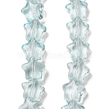 Pale Turquoise Star Glass Beads