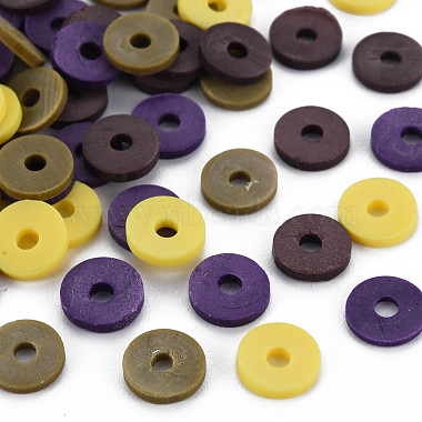 Indigo Disc Polymer Clay Beads