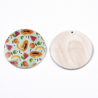 Fruit Seris Printed Wood Pendants(WOOD-S045-103B-05)-2