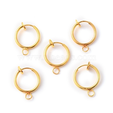 Brass Clip-on Earring Finding(KK-WH0031-37G)-1