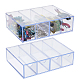 2Pcs 4 Grids Transparent Acrylic Storage Drawer Minifigures Display Case(ODIS-WH0079-057)-1
