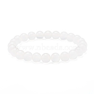 Natural Pink Calcite Round Beads Stretch Bracelet for Women for Her, Beads: 8mm, Inner Diameter: 2-1/4 inch(5.6cm)(BJEW-JB06927)