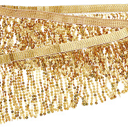 Sparkle PVC Paillette Tassel Ribbons, Garment Accessories, Gold, 6-3/4 inch(170mm)(OCOR-WH0078-73A)