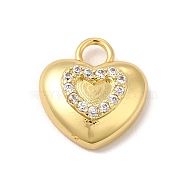 Rack Plating Brass Micro Pave Cubic Zirconia Charms, Cadmium Free & Lead Free, Long-Lasting Plated, Star Charm, Real 18K Gold Plated, 14x13x4.5mm, Hole: 3mm(KK-P230-14G)