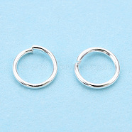Iron Open Jump Rings, Nickel Free, Round Ring, Silver, 21 Gauge, 6x0.7mm, Inner Diameter: 4.5mm, about 20000pcs/1000g(IFIN-T019-6mm-S)