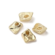 Brass Beads, Nuggets, Real 18K Gold Plated, 6x4x2mm, Hole: 1.2mm(KK-L208-57G)