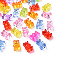 Pandahall 200Pcs Transparent Acrylic Beads, Bear, Mixed Color, 12x8x6mm, Hole: 1.6mm(MACR-TA0001-36)