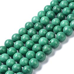 Natural Howlite Beads Strands, Dyed & Heated, Round, 12mm, Hole: 1.4mm, about 32pcs/strand, 15.16 inch(38.5cm)(G-C180-16B)
