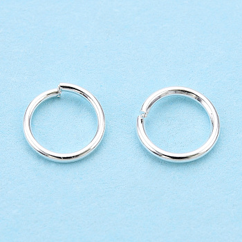 Iron Open Jump Rings, Nickel Free, Round Ring, Silver, 21 Gauge, 6x0.7mm, Inner Diameter: 4.5mm, about 20000pcs/1000g