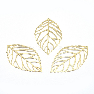 Real 18K Gold Plated Leaf Brass Big Pendants