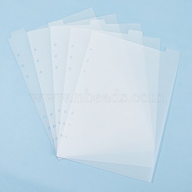 A5 Frosted Plastic Discbound Notebook Index Divider Sheets(KY-WH0046-90A)-5
