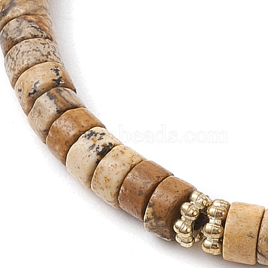 Natural Picture Jasper Braided Bead Bracelets(BJEW-JB11114-04)-3