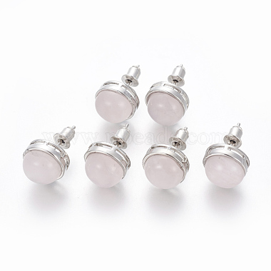 Rose Quartz Stud Earrings