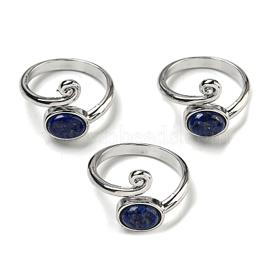 Natural Gemstone Adjustable Rings(RJEW-K269-08P)-2