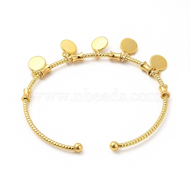 Colorful Enamel Evil Eye Charms Cuff Bangle(BJEW-E073-09G-05)-2