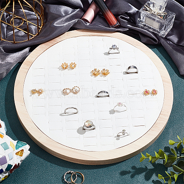 92-Slot Wooden Ring Jewelry Display Round Tray(EDIS-WH0030-20A)-5