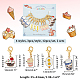 Alloy Enamel Ice Cream/Cake/Bubble Tea Pendant Locking Stitch Markers(HJEW-PH01887)-2