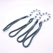 Polyester Curtain Tiebacks, with Round Plastic Beads, Prussian Blue, 71.5x0.9cm(AJEW-WH0162-54C)