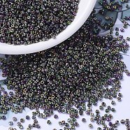 MIYUKI Round Rocailles Beads, Japanese Seed Beads, 11/0, (RR4571) Magic Orchid, 11/0, 2x1.3mm, Hole: 0.8mm, about 1100pcs/bottle, 10g/bottle(SEED-JP0008-RR4571)