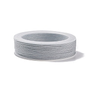 Braided Nylon Threads, Dyed, Knotting Cord, for Chinese Knotting, Crafts and Jewelry Making, Silver, 1.5mm, about 13.12 yards(12m)/roll(NWIR-E023-1.5mm-09)