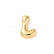 Brass Pendants, Real 18K Gold Plated, Letter L, 22x14.5x6mm, Hole: 2.5x3mm(KK-P262-01G-L)