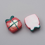 Opaque Resin Cabochons, for Jewelry Making, Heart Shaped Gift, Red, 23x20.5x9.5mm(RESI-CJC0001-38D)