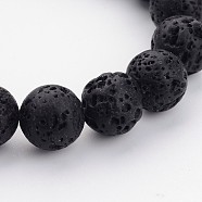 Natural Lava Rock Beads Strands, Round, 18mm, Hole: 1.5mm, about 190pcs/1000g(G434-12)