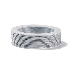 Braided Nylon Threads, Dyed, Knotting Cord, for Chinese Knotting, Crafts and Jewelry Making, Silver, 1.5mm, about 13.12 yards(12m)/roll(NWIR-E023-1.5mm-09)