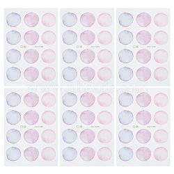 PVC Waterproof Self-Adhesive Decorative Stickers, Round Dot Decals for Home Decoration, Medium Orchid, 30.1x20.1x0.03cm, Sticker: 62mm(DIY-WH0349-212B)