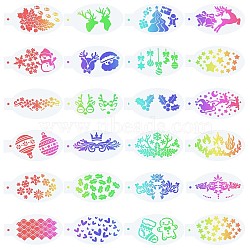 Plastic Face Paint Stencils, Body Facial Painting Tattoo Painting Templates for School Home Party, Deer, 7.5x14x0.01cm, 24Pcs/set(DIY-WH0304-582E)
