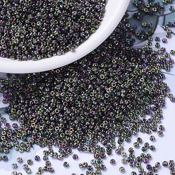 MIYUKI Round Rocailles Beads, Japanese Seed Beads, 11/0, (RR4571) Magic Orchid, 11/0, 2x1.3mm, Hole: 0.8mm, about 1100pcs/bottle, 10g/bottle