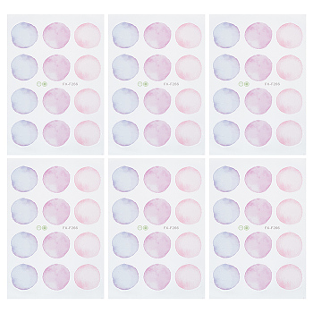 PVC Waterproof Self-Adhesive Decorative Stickers, Round Dot Decals for Home Decoration, Medium Orchid, 30.1x20.1x0.03cm, Sticker: 62mm