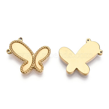 Real 14K Gold Plated Butterfly 304 Stainless Steel Links