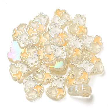 Placage uv perles d'émail acrylique irisé arc-en-ciel(OACR-G012-07C)-3