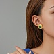 Synthetic Malachite Flat Round Stud Earrings(KQ6681-1)-2