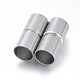 304 Stainless Steel Magnetic Clasps with Glue-in Ends(STAS-D242-07P)-1