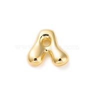Brass Pendants, Real 18K Gold Plated, Letter A, 21.5x23x6.5mm, Hole: 2.5x3mm(KK-P262-01G-A)