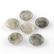 Flat Round Imitation Gemstone Acrylic Beads, Gray, 22x8.5mm, Hole: 2mm, about 190pcs/500g(OACR-R051-08)